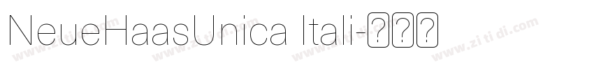 NeueHaasUnica Itali字体转换